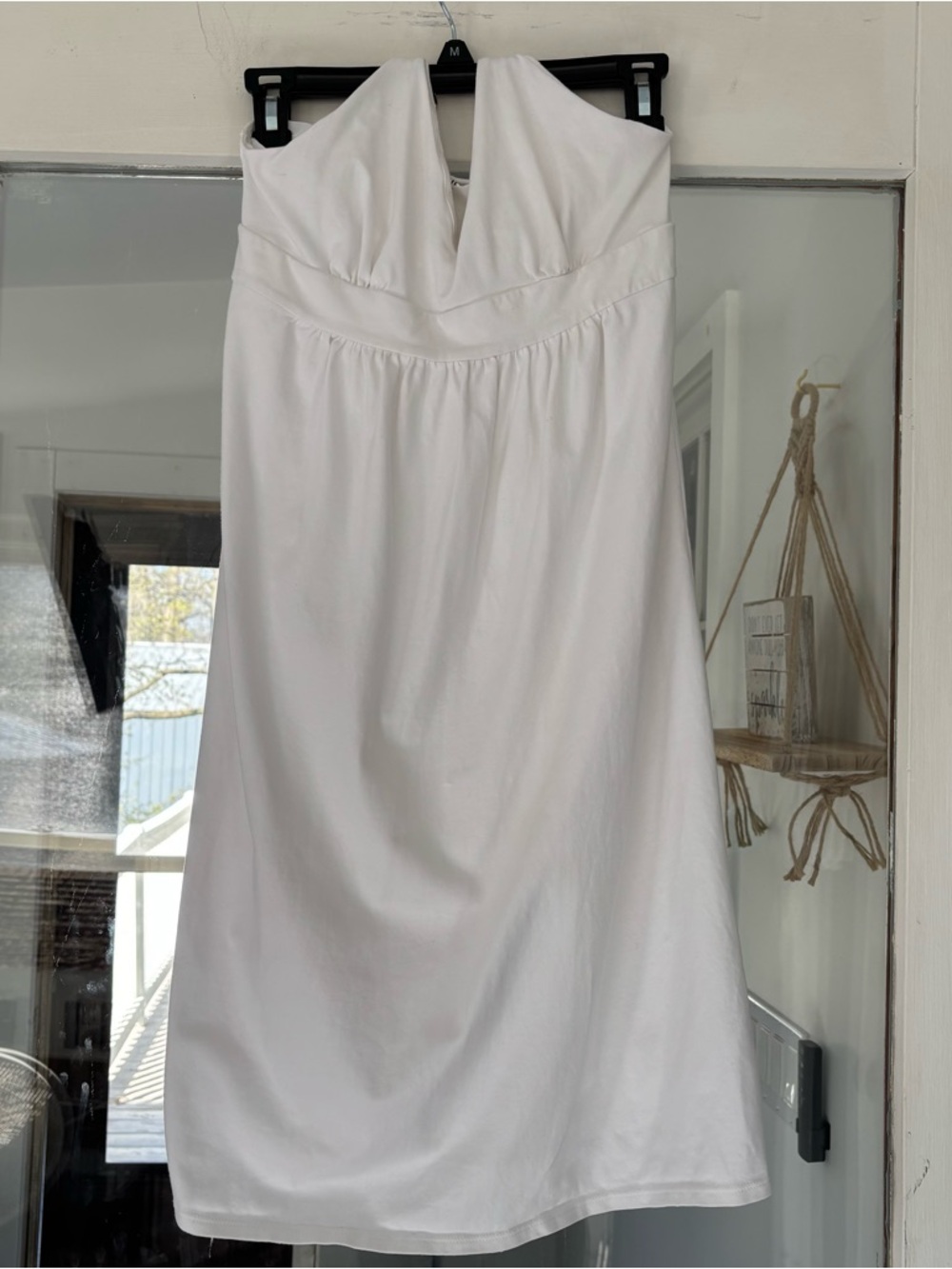 Victoria's Secret White Halter Bra Tops Midi Dress
